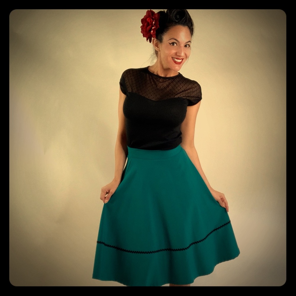 Teal skirt by Steady Clothing